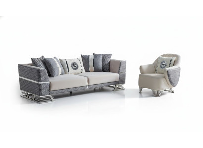 Conjunto de sofás 3+1 asientos Sofá individual Sillón Juego moderno Sillón Muebles nuevos