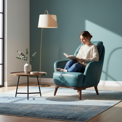 1 Sillón de relax moderno estilo Chesterfield de lujo para el salón.