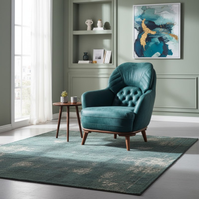 1 Sillón de relax moderno estilo Chesterfield de lujo para el salón.