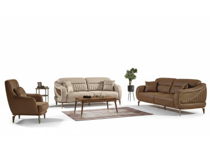 Sofá 3+3+1 plazas conjunto de relax estilo moderno silla de relax estilo moderno 3 piezas sala de estar de lujo