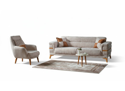 Sofá moderno de 3+1 plazas con sillón relax en estilo moderno, juego de 2 piezas de lujo para sala de estar.
