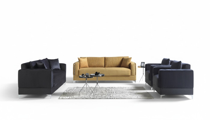 Sofá conjunto 3+2+1+1 asientos tela Moderno Completo Sillón Sofá 3 plazas Lujo