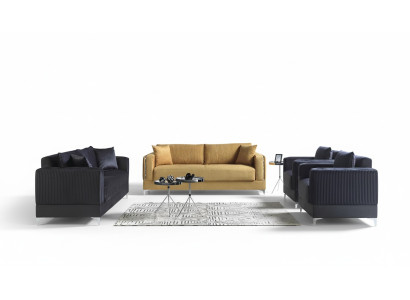 Sofá conjunto 3+2+1+1 asientos tela Moderno Completo Sillón Sofá 3 plazas Lujo