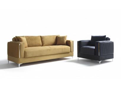 Conjunto de sofás de 3 plazas + 1 relax moderno silla moderna juego de estilo 2 piezas lujo nuevo sala de estar nuevo
