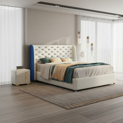 Dormitorio Muebles Cama Diseñador Estructura de cama Camas dobles Elegancia Madera