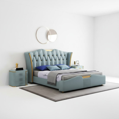 Cama Camas Doble Hotel Lujo Acero inoxidable Moderno Diseñador Habitación
