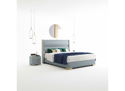 Camas habitación doble de madera 180x200cm cama acolchada diseño de lujo