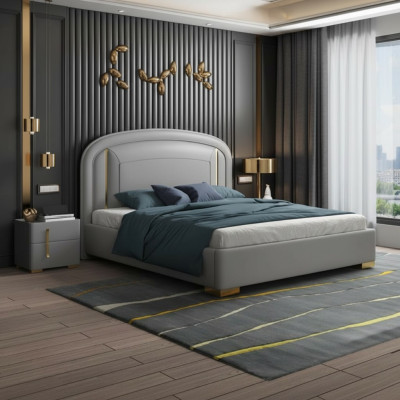 Cama doble cama de madera diseño de lujo muebles cama tapizada cama de diseño camas