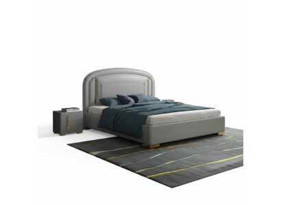 Cama doble cama de madera diseño de lujo muebles cama tapizada cama de diseño camas