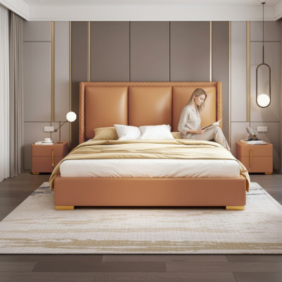 Cama doble Dormitorio Cama Lujo Muebles Cama doble Hotel Instalación