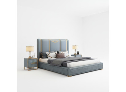 Cama doble cama lujo madera marco de cama muebles diseño moderno.