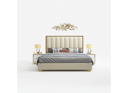 Diseño de lujo de camas dobles de hotel con cabecera, diseño de cojines. 180x200cm dormitorio de sueño.