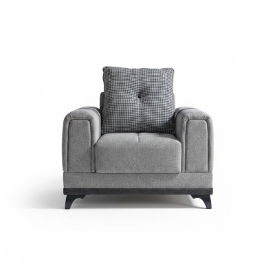 Diseño de sillón de lujo gris de tela reclinable Sillón de lujo de diseño moderno Lounge Club.