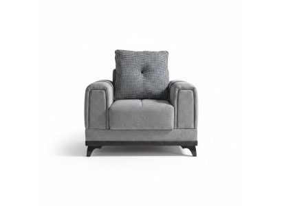 Diseño de sillón de lujo gris de tela reclinable Sillón de lujo de diseño moderno Lounge Club.
