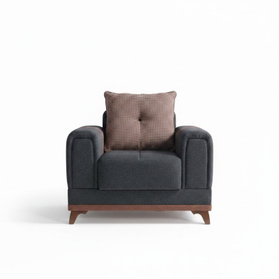 Diseño Sillón de lujo Relax en tela con acero inoxidable Sillón de relax moderno.