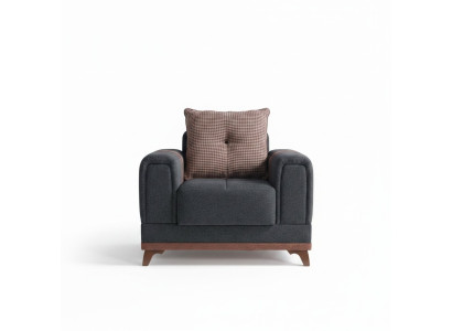 Diseño Sillón de lujo Relax en tela con acero inoxidable Sillón de relax moderno.