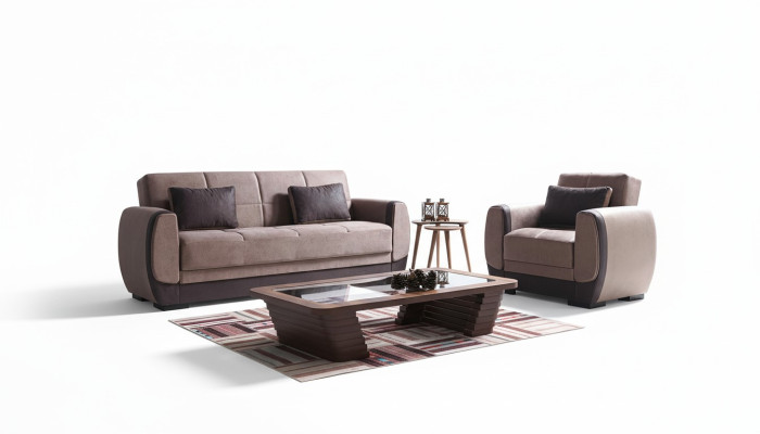 Sofá 3+1 asientos de tela de madera Sofá de 3 plazas moderno Sillón nuevo Completo Nuevo set