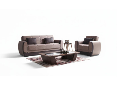 Sofá 3+1 asientos de tela de madera Sofá de 3 plazas moderno Sillón nuevo Completo Nuevo set