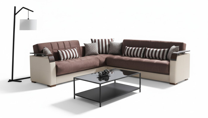 Sofá en forma de L de lujo, beige, rinconera, para sala de estar, sofá, conjunto de muebles, 315 x 245.