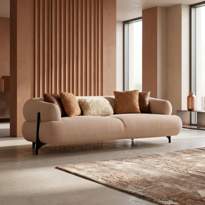 Sofá de 3 plazas, sofás de diseño, sofás tapizados de cuero, asientos de relax, muebles modernos de relajación nuevos.