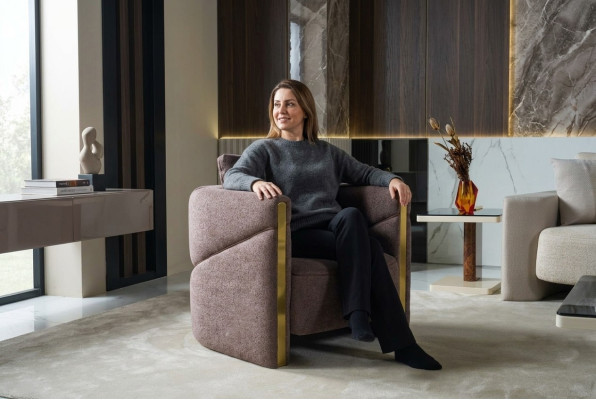 Silla de diseño Silla de lujo Relax Silla de tela Club Lounge Lujo moderno