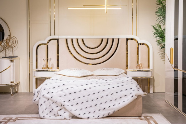 Conjunto de dormitorio moderno Cama + 2 mesitas de noche Diseño Muebles 3 pzs. Nuevo
