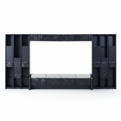 Mueble de salón de madera moderno con estante estilo TV Wall Unit Tv Stand.