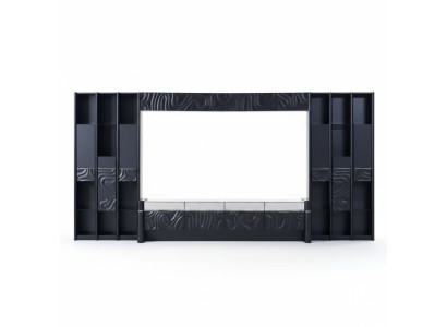Mueble de salón de madera moderno con estante estilo TV Wall Unit Tv Stand.