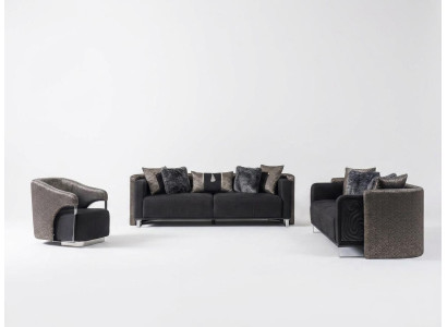 Conjunto de sofás de 3+3+1 plazas de tela completo para sala de estar, sofá, sillón, madera, nuevo.