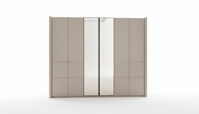 Armario de ropa Armario de lujo Dormitorio Armarios Muebles Madera Taupe