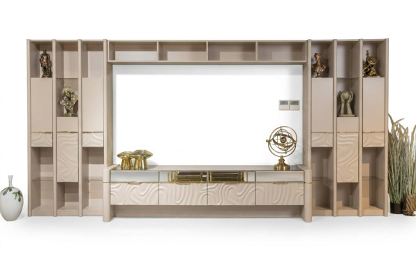 Mueble de salón de diseño, armario de pared, estante de pared, muebles de salón.