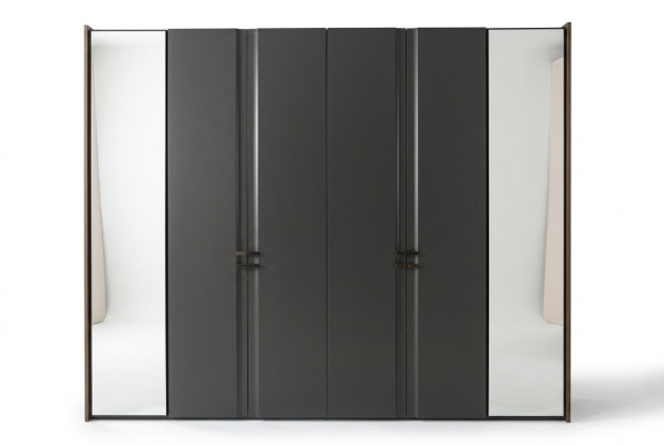 Armario moderno de lujo armario de madera armarios de vidrio taupe dormitorio