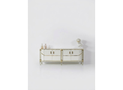 Aparador armario mueble de alto brillo de madera de lujo cómoda aparador con espejo de lujo