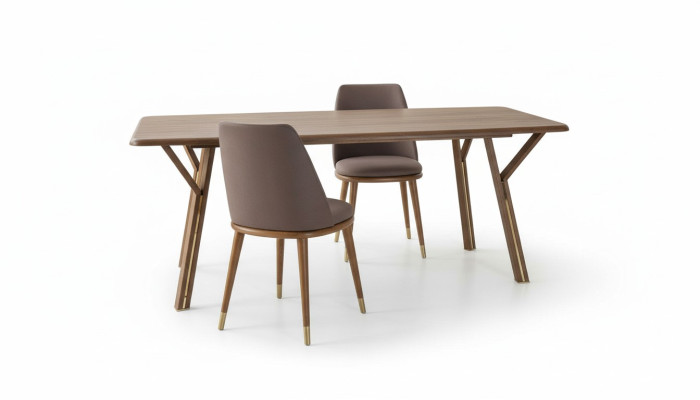 Conjunto de sillas de comedor 6x + mesa de comedor Grupo de muebles de lujo conjunto de comedor