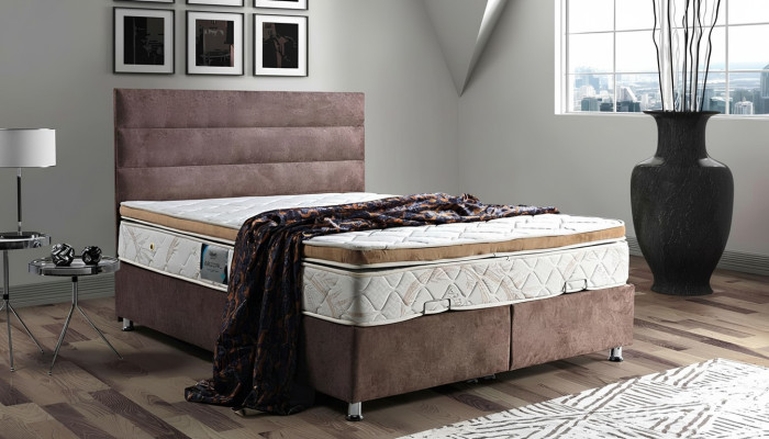 Diseño de cama Cama de lujo con almacenamiento en el somier Muebles de dormitorio tapizados en tela 160x200