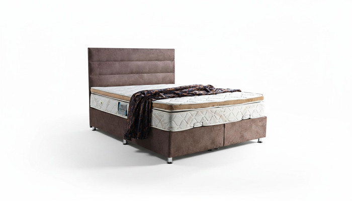 Diseño de cama Cama de lujo con almacenamiento en el somier Muebles de dormitorio tapizados en tela 160x200