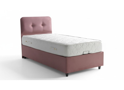 Diseño de cama Camas de lujo Muebles de dormitorio tapizados Nuevos Modernos Rosa 90x190