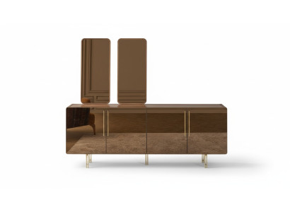 Mueble con 2 espejos conjunto de lujo de aparador de madera moderno.