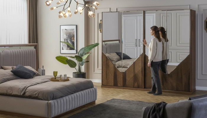 Armario dormitorio de madera, armario, muebles nuevos, armarios, armario esquinero.