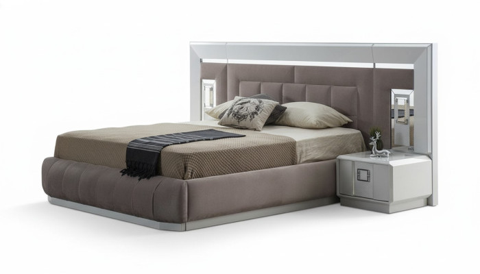 Dormitorio Set Lujo Cama Completa 2x Mesita de Noche Muebles Modernos 3 Piezas Nuevo