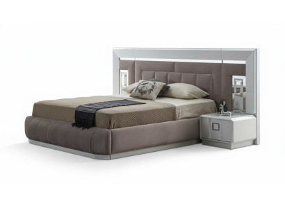 Dormitorio Set Lujo Cama Completa 2x Mesita de Noche Muebles Modernos 3 Piezas Nuevo