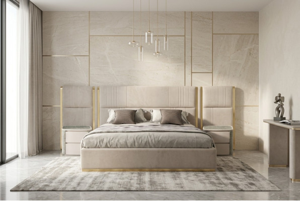 Lujo diseño camas dormitorio cama palacio hotel cama doble nuevo.