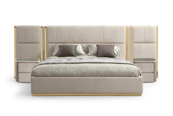 Lujo diseño camas dormitorio cama palacio hotel cama doble nuevo.