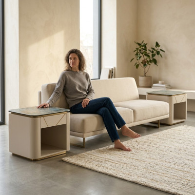 Dormitorio Metal Lujo Consolas Nuevas Mesa de Noche Diseño Consola Mesas Auxiliares