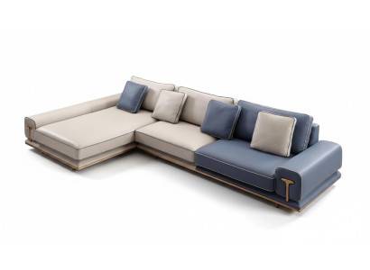 Sofá esquinero en forma de L, sofá modular grande, sofá tapizado de tela nuevo para sala de estar.