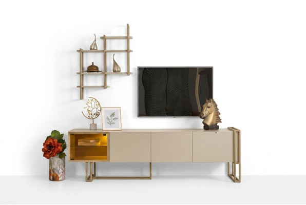 TV Lowboard Schrank Sideboard Kommode Beistellschrank mit Regal  Mueble para TV con estante, aparador, cómoda y armario auxiliar con estante.