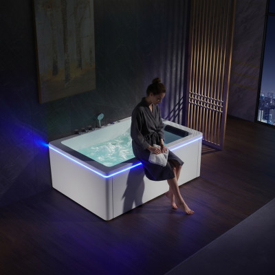 Jacuzzi Bañera de esquina Bañera Bañera Spa Hogar 2 personas Bañera de hidromasaje Bañera de hidromasaje