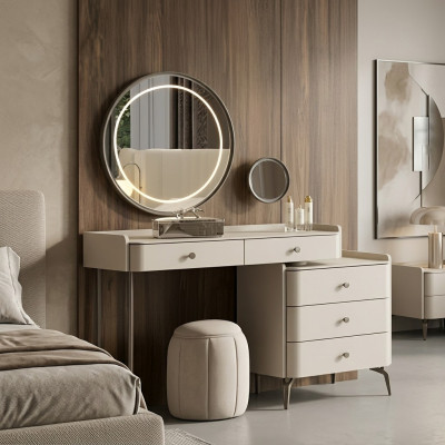 Elegante tocador blanco para dormitorio