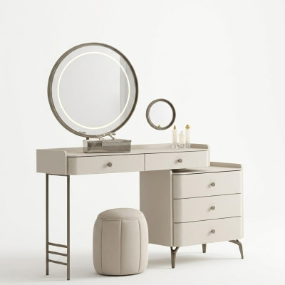 Elegante tocador blanco para dormitorio