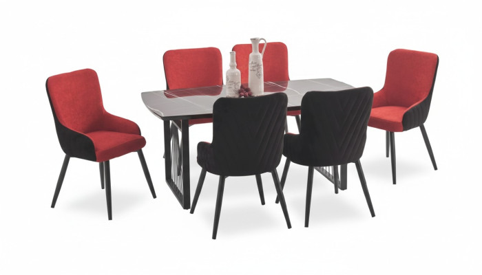 Mesa de comedor + 6 sillas conjunto de comedor sala de estar juego de muebles de comedor nuevo
